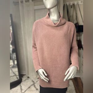 Free People Ottoman Slouchy Tunic Sweater Mauve Cowl Neck Small